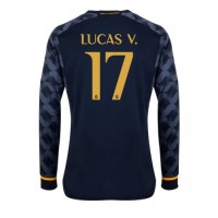 Real Madrid Lucas Vazquez #17 Vieraspaita 2023-24 Pitkähihainen